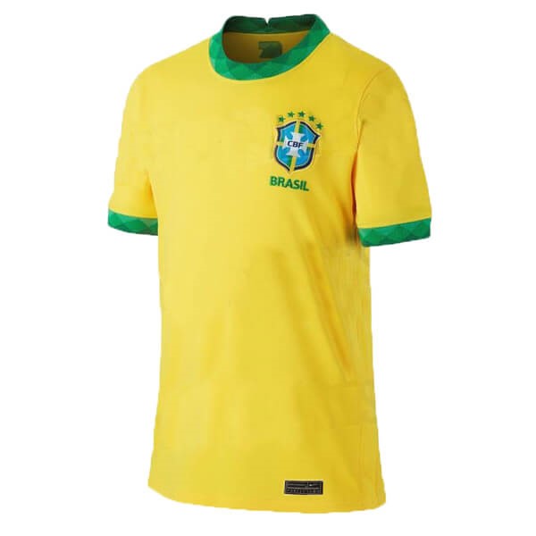 Tailandia Camiseta Brasil 1ª Kit 2020 Amarillo